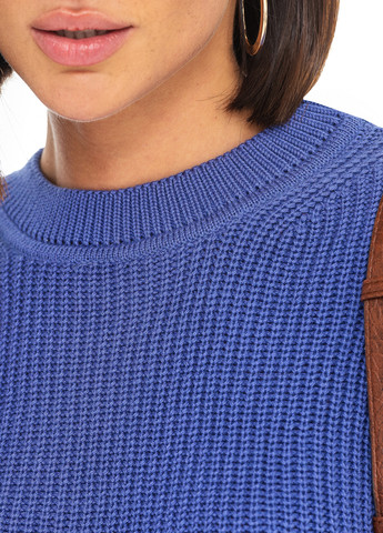 Синій бавовняний жіночий светр SVTR