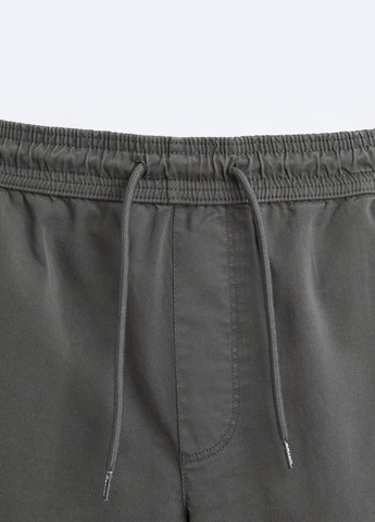 Темно-серые повседневный демисезонные брюки Zara