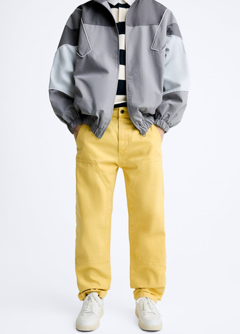 Желтые повседневный демисезонные брюки Zara