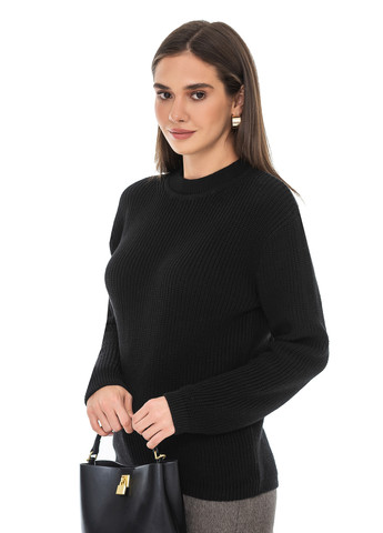 Черный хлопковый женский свитер SVTR