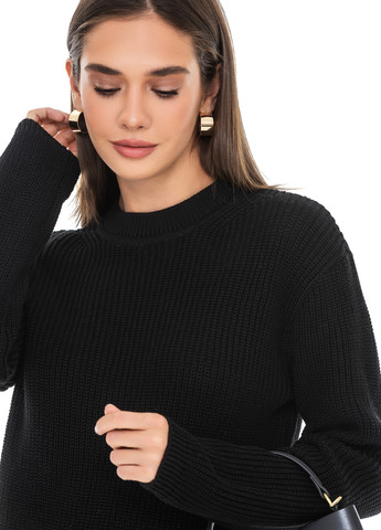 Чорний бавовняний жіночий светр SVTR