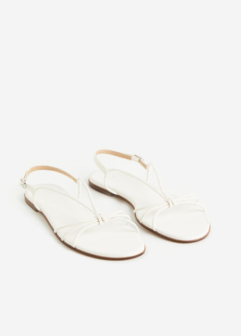 Женские повседневные сандалии H&M белого цвета