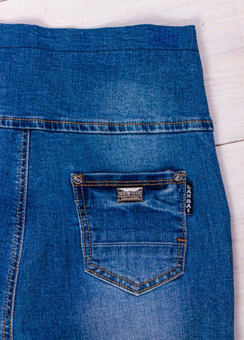 Синие демисезонные джинсы для беременных (полубатал) синий (11614-v0) No Brand