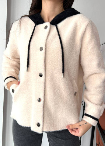 Пудрове демісезонне Коротке пальто з альпаки Hand Made