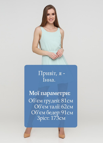 Салатовое кэжуал платье H&M однотонное