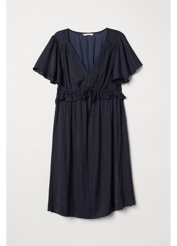 Темно-синя кежуал сукня H&M в горошок