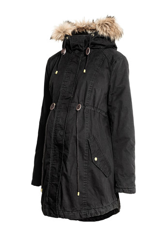 Бордовая зимняя куртка парка для беременных H&M