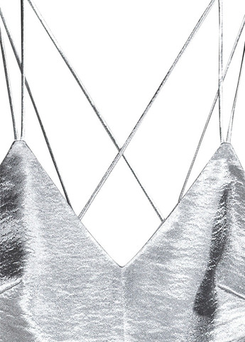 Срібна кежуал сукня H&M однотонна