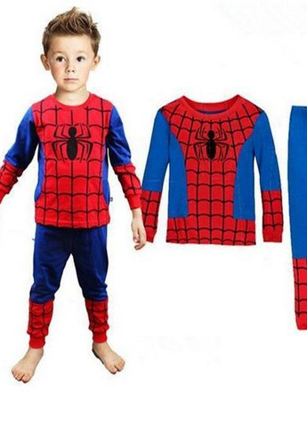 Комбинированная всесезон детская пижама для мальчика человек паук disney хлопковая рост 100 красно-синий No Brand