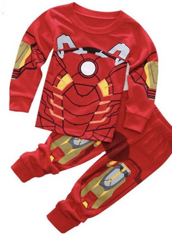Красная всесезон детская пижама для мальчика железный человек disney хлопковая рост 110 красный No Brand