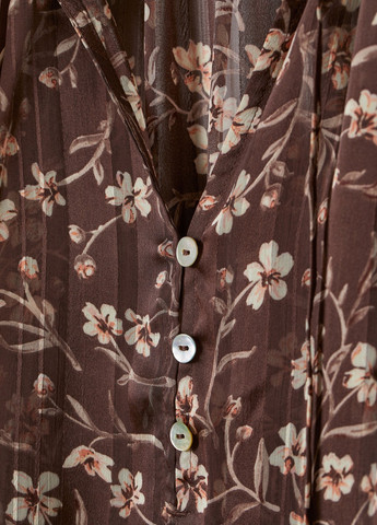 Коричневая демисезонная блузка H&M