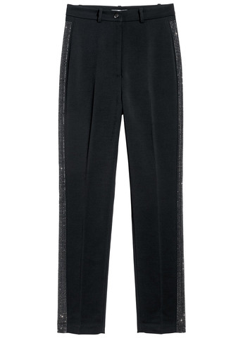 Черные нарядные демисезонные брюки H&M