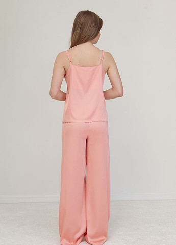 Рожева всесезон комплект шовковий з брюками kimberly майка + штани Forly