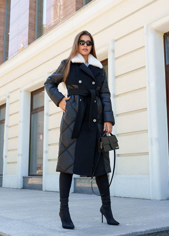 Черное зимнее Пальто MN