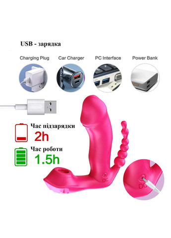 Многофункциональный вибратор с подогревом и вакуумной стимуляцией клитора Fox (263348721)