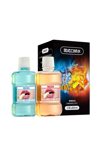 Лубрикант для орального секса с ароматом мяты и апельсина 2*80 ml No Brand (263348713)