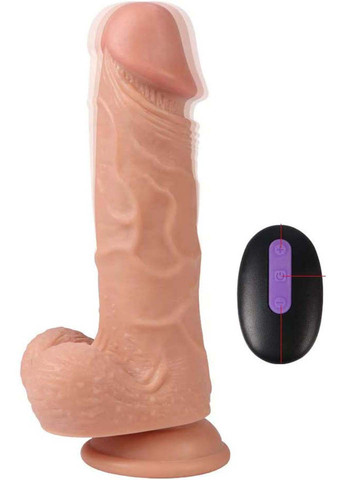 Фалоімітатор з вібрацією на присосці та з мошонкою USB We Love (263348464)