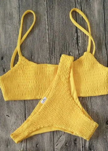 Жовтий літній стильний жовтий купальник роздільний Veronica