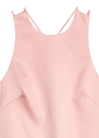 Персикова коктейльна сукня H&M однотонна