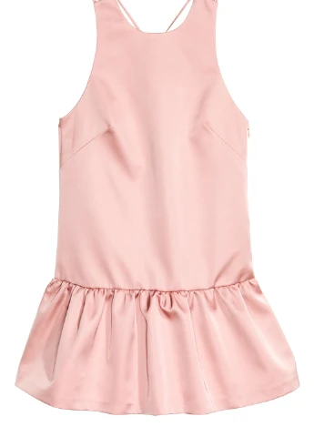 Персикова коктейльна сукня H&M однотонна