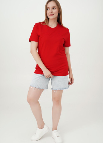 Унисекс футболка из хлопка VOU standart regular fit red (263346013)
