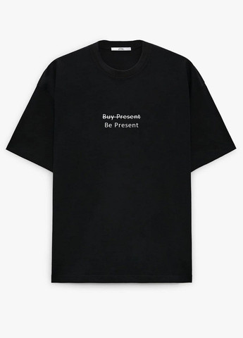 Унисекс футболка с надписью VOU Be present black (263346012)