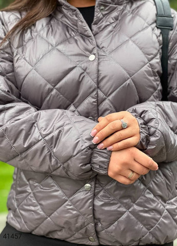 Сіра демісезонна куртка жіноча демісезонна Liton