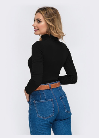 трикотажний гольф на флісі чорний Dressa (263345564)