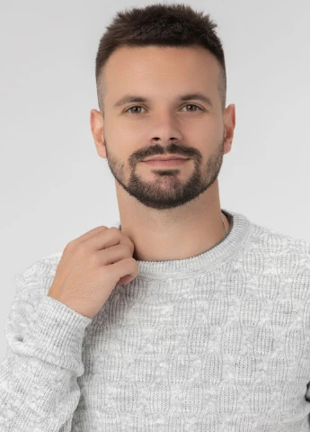 Світло-сірий зимовий джемпер Stendo