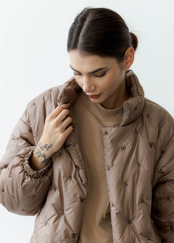 Бежевая зимняя куртка-рубашка Liton