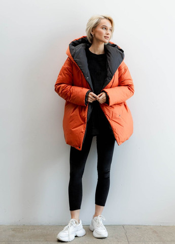 Терракотовая зимняя двухсторонняя куртка Liton