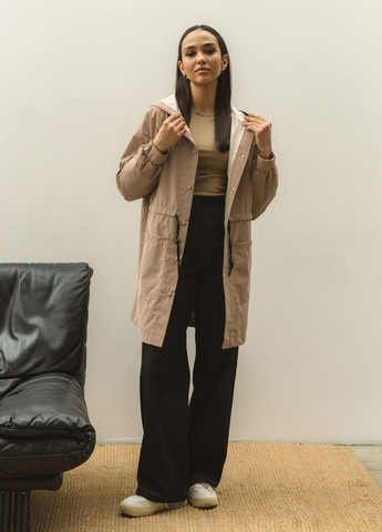 Бежевая демисезонная парка Liton