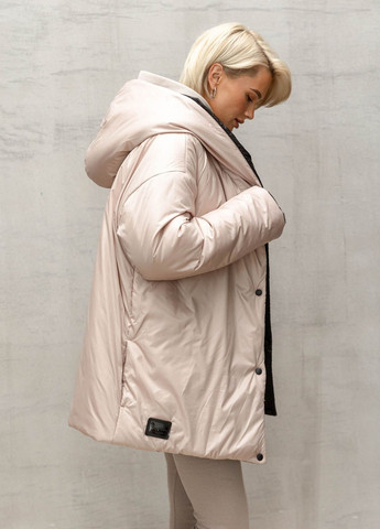 Бежевая зимняя двухсторонняя куртка Liton