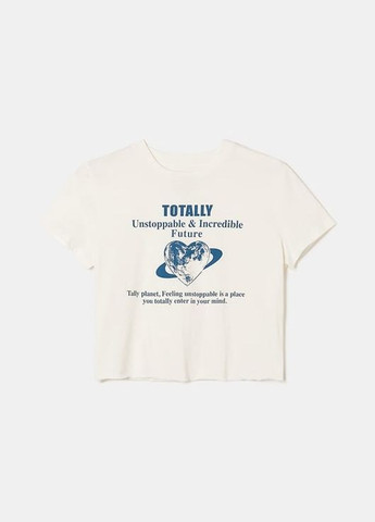 Молочная летняя футболка Tally Weijl