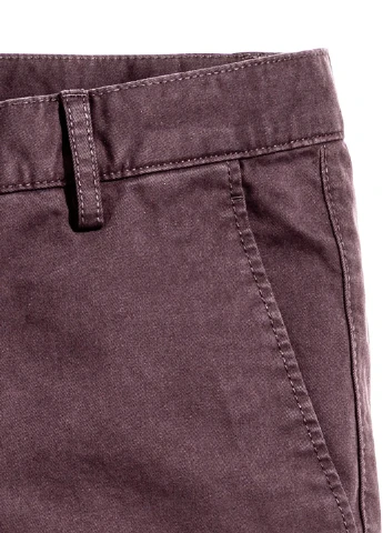 Бордовые кэжуал демисезонные брюки H&M