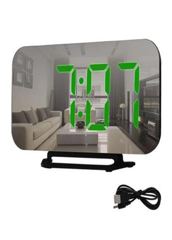 Настільний електронний годинник з підсвіткою і живленням від мережі 220В DS-3625L Чорний корпус Зелена підсвітка VTech (263429188)