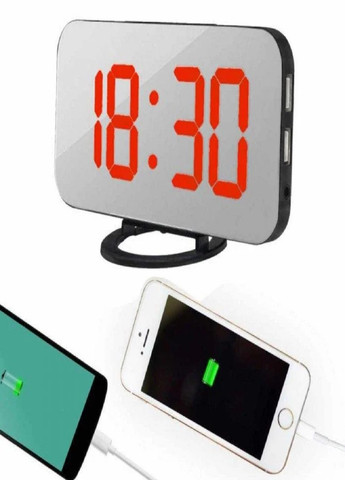 Настольные электронные часы с подсветкой и питанием от сети 220В DS-3625L Черный корпус Красная подсветка VTech (263360275)