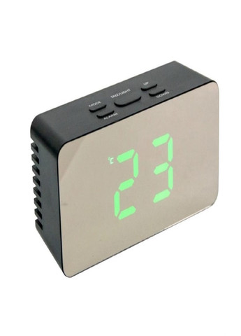 Настільний електронний годинник з підсвіткою і живленням від мережі 220В або батарейок DS-3658 Чорний корпус Зелена підсвітка VTech (263360253)