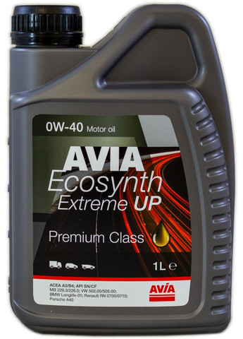 Масло 0w40 1л Ecosynth Extreme UP, API SN/CF 6х12х13 см Avia (263426115)