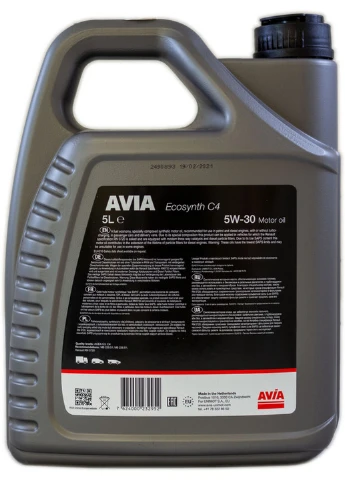 Масло 5w30 5 л Ecosynth C4 12х22х30 см Avia (263425116)