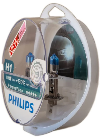 Галогенная лампа H1 12V 55W P14,5s +130% X-Treme Vision (2 шт.) 6х13х11 см Philips (263425453)