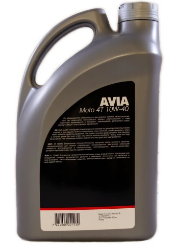 Масло 4-Т 10w40 4л Moto 4T, API SL/CF 6х19х13 см Avia (263426114)