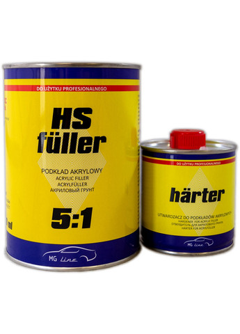 Акриловий ґрунт 5:1 0.8 л графітний HS Fuller (відп. Harter – 160 мл) 18х10х14 см No Brand (263424269)