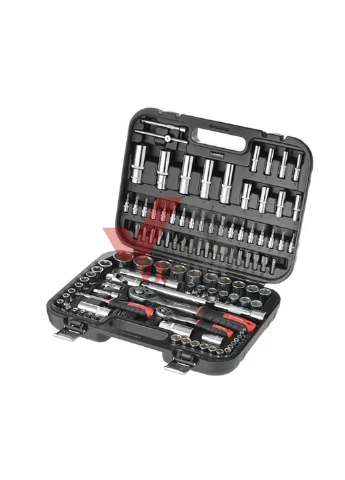 Комплект инструментов 110 ед. 1/2", 1/4" SUPER LOCK STORM Cr-V 8х37х29 см Intertool (263426366)