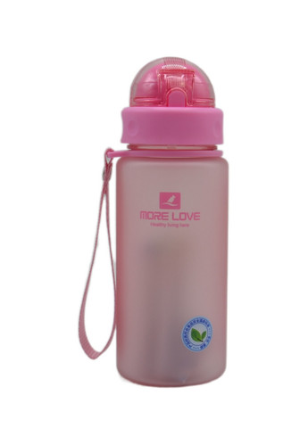 Пляшка для води More Love із соломинкою 400 мл Casno (263427633)