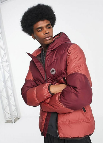 Темно-красная зимняя куртка Nike зимова 119206236 brown basal