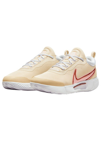 Бежевые демисезонные кроссовки женские zoom court pro cly grey (41) 9.5 Nike
