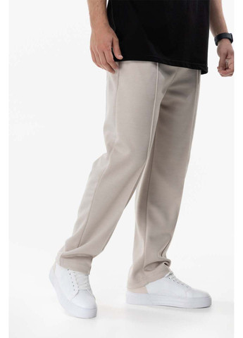 Светло-бежевые кэжуал демисезонные брюки Madmext