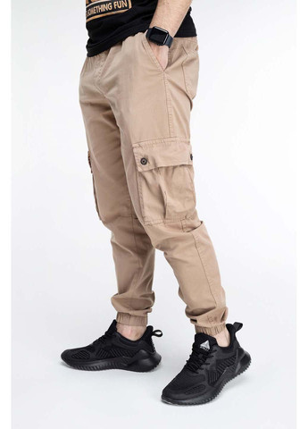 Бежевые кэжуал демисезонные брюки Black zi