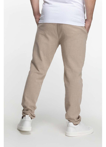 Светло-бежевые кэжуал демисезонные брюки Figo
